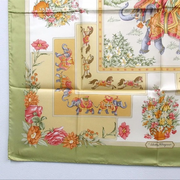 Salvatore Ferragamo Italian Silk Scarf 34.3” w/ Box 🎁 - Picture 12 of 16